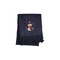 Homeroots 55" X 70" Navy BlueCotton Blend Woven Snowman Embroidered Throw Blanket with Fringe 713576 - alternate 1