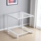 Homeroots 21" Clear And White Glass And Steel Printer Cart 523893 - alternate 4