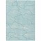 Homeroots 5' X 8' Aqua And Ivory Abstract Washable Indoor Outdoor Area Rug 601021 - alternate 6