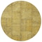 Homeroots 8' Gold Wheat And Gray Round Patchwork Washable Indoor Outdoor Area Rug 581601 - alternate 3