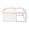 Homeroots Set of Three 37" Clear And Gold Glass And Stainless Steel Square Mirrored Bunching Coffee Tables 528845 - alternate 5
