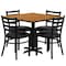 Flash Furniture Square Natural Laminate Table, Laminate Top, Wood Grain HDBF1015-GG - alternate 1