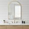 Homeroots 36" Gold Metal Arch Framed Bathroom Vanity Mirror 719494 - alternate 3