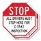 Signmission Stop All Drivers Must Stop Here For, 6 inch X 6 inch, Plastic Sign, 2PK OC-P-2PACK-6-243 - alternate 1