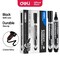 Deli EVERYU Permanent Marker, Bullet Tip, Black, Waterproof, 12PK EU216-BK - alternate 1