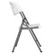 Regency Trestle 6 ft Round Folding Table and 6 Chairs Set, Blow Mold Plastic, Steel Frame, White TBM72RNDWH42WH - alternate 5