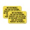 Signmission Not Responsible for Cars or Personal Property Lost or S, 18'' X 24'', Heavy Gauge Aluminum, 2PK A-1824-2PACK-23546 - alternate 1