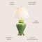 Jonathan Y Sagwa 33" Ceramic/Iron Modern Classic LED Table Lamp, Green JYL6618A - alternate 4