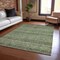 Homeroots 5' X 8' Olive Green Gray And Fern Green Southwestern Washable Indoor Outdoor Area Rug 615969 - alternate 3