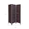 Homeroots 67" Black Wood Folding Three Panel Screen Room Divider 274703 - alternate 4
