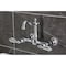 Kingston Brass Two-Handle Wall Mount Bridge Kitchen Faucet, Polished Chrome KS2441WLL - alternate 3