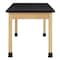 Diversified Spaces Plain Apron Table, Oak, Wood Frame, 60 in W, Black P714LBBK30N - alternate 10
