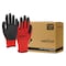 Bison Life Latex Crinkle Coated Work Gloves, Ultra Stretch Grip Gloves for Utility, Red/Black, 120 Pairs, 120PK BLZ-ESRG-18R-A - alternate 1