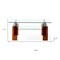 Homeroots 39" Clear and Brown Glass Coffee Table With Shelf 635701 - alternate 6