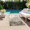 Homeroots 8' Runner Beige Abstract Washable Non Skid Indoor Outdoor Runner Rug 559551 - alternate 4