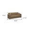 Homeroots 90" Brown Chenille Sleeper Sofa And Toss Pillows 607126 - alternate 4