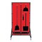 5S Supplies Housekeeping Shadow Board Broom Station V4, Red / Black Shadows, No Broom, No Text HSB-V4-RED-BO-NO TEXT - alternate 1