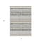 Homeroots 3' X 5' Black And Silver Striped Washable Indoor Outdoor Area Rug 632197 - alternate 3