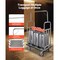 Vevor Hotel Luggage Cart 1200 lbs Bellman Cart 8 in Rubber Wheels Hotels Silver X-112 - alternate 5