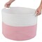 Home-Complete Extra-Large Basket Cotton Rope Basket with Handles for Organizing, Laundry, and Blanket, Pink ST-HOME1-PNK - alternate 5