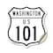 Signmission Washington Route Marker Shield Sign Us 1, 12 Inch X 12 Inch, Vinyl Decal SHI-D-12-475 - alternate 1