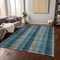 Homeroots 5' X 8' Teal Blue Navy Blue And Olive Green Plaid Washable Indoor Outdoor Area Rug 614018 - alternate 5