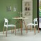 Fabulaxe Modern Plastic Dining Chair Open Back with Beech Wood Legs, White Set of 4 QI004222.WT.4 - alternate 5