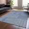 Homeroots 8' X 10' Navy Blue And Ivory Geometric Washable Indoor Outdoor Area Rug 600759 - alternate 6