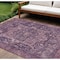 Homeroots 9' X 12' Eggplant Medallion Washable Indoor Outdoor Area Rug 608014 - alternate 1
