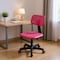 Homeroots Hot Pink and Black Adjustable Height Swivel Rolling Office Chair 568077 - alternate 1