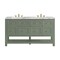 James Martin Vanities Breckenridge 60 in. Double Vanity, Smokey Celadon, w/ 3 CM Carrara Marble Top 330-V60D-SC-3CAR - alternate 1