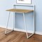 Homeroots 30" Natural and White Wood and Metal Sled Computer Desk 489824 - alternate 2