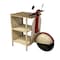 Homeroots Rustic Red And Vanilla Scooter Cabinet 388275 - alternate 3