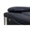 Homeroots 92" Black Italian Leather Sofa With Silver Legs 329713 - alternate 6