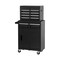 Homeroots Set of Two Black Multi-Tier Steel Rolling Cabinet With Lid, 2PK 714584 - alternate 1