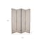 Homeroots 84" Tan Fabric Folding Four Panel Screen Room Divider 274720 - alternate 3