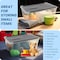 Organize-It 6-Pack 28 Qt Flip-Top Storage Bins - Clear Base, Black Lid, Stackable, 18x12x8, 6PK 606523 - alternate 4