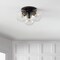 Jonathan Y Iris 11.5" 3-Light Farmhouse Rustic Iron/Glass LED Semi Flush Mount, Oil Rubbed Bronze/Clear JYL7568A - alternate 4