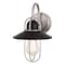 Vaxcel Galena 7.5 in W 1-Light Matte Black, Satin Nickel Nautical Coastal Bathroom Vanity Fixture W0401R - alternate 1