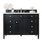 James Martin Vanities Brittany 48'' S Vanity, Black Onyx w/ Jasmine Pearl Silestone Top w/FreePower Wireless Charger 650-V48-BKO-FEJP - alternate 1