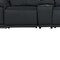 Homeroots Black Italian Leather Power Reclining U Shaped Eight Piece Corner Sectional With Console 476597 - alternate 3
