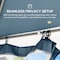 Sunjoy 10 ft x 10 ft Patio Gazebo, Modern Steel Frame Soft Top Gazebo with Netting - Navy Blue & White A101003602 - alternate 5