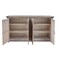 Homeroots 72" Sand Solid and Manufactured Wood Distressed Credenza 527098 - alternate 3