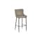 Homeroots Set of Two 26" Gray and Black Faux Leather and Metal Low Back Counter Height Bar Chairs, 2PK 555060 - alternate 4