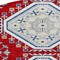 Homeroots 8' Red And Navy Blue Round Floral Washable Indoor Outdoor Area Rug 610771 - alternate 6