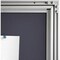 M&T Displays Enclosed Lockable Gray Felt Bulletin Showboard, 9x8.5x11 Inch Silver Aluminum 28.54x38.78 USBN1409A4X2000 - alternate 3