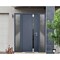 Vdomdoors Steel Door Cynex 6777 Grey 2 Sidelight Exterior Windows Stainless Inserts Single Modern Painted-W16 CYNEX6777EXD-GRE-W16+36+16 x H80-Left-hand Inswing - alternate 3