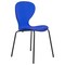 Leisuremod Modern Oyster Transparent Side Dining Side Chair with Black Base in Transparent Blue OCB-17TBU - alternate 1