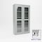 Pucel Heavy Duty Storage Cabinet, 48 in W x 19 in D x 90 in H, 4 Levels, Plexiglass, Gray HDSC-4884-19-4L-PLEX - alternate 1