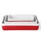 Martha Stewart 3 Piece Rectangular Stoneware Nesting Baker Set in Red 99433.03R - alternate 2